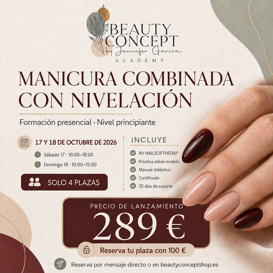 Manicura combinada con nivelación · 17 y 18 de octubre de 2026