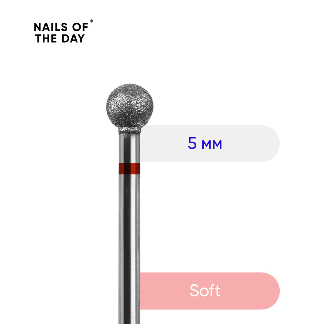 Fresa bola diamante roja 5×4,8 mm